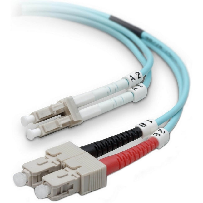 Belkin Fiber Patch Cable 10 Gig Aqua 50/125 LC/SC 2 Meter