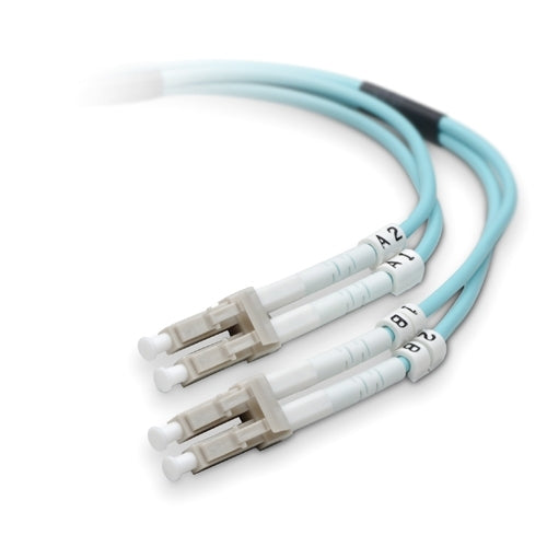 Belkin Fiber Optic Cable; 10GB Aqua Multimode LC/LC Duplex MMF, 50/125