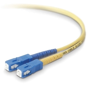Belkin Singlemode Duplex Fiber Patch Cable SC - SC - 3.28 ft Fiber Optic Network Cable for Network Device - First End: 2 x SC/PC Network - Male - Second End: 2 x SC/PC Network - Male - Patch Cable - Duplex - 8.3/125 &micro;m - Yellow - 1 Each
