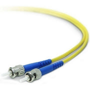 Belkin Fiber Optic Duplex Patch Cable - 6.56 ft Fiber Optic Network Cable for Network Device - First End: 2 x ST Network - Male - Second End: 2 x ST Network - Male - Patch Cable - Yellow - 1 Each