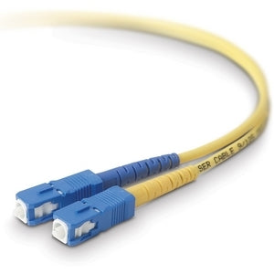 Belkin Singlemode Duplex Fiber Patch Cable SC - SC - 32.81 ft Fiber Optic Network Cable for Network Device - First End: 2 x SC/PC Network - Male - Second End: 2 x SC/PC Network - Male - Patch Cable - Duplex - 8.3/125 &micro;m - Yellow - 1 Each