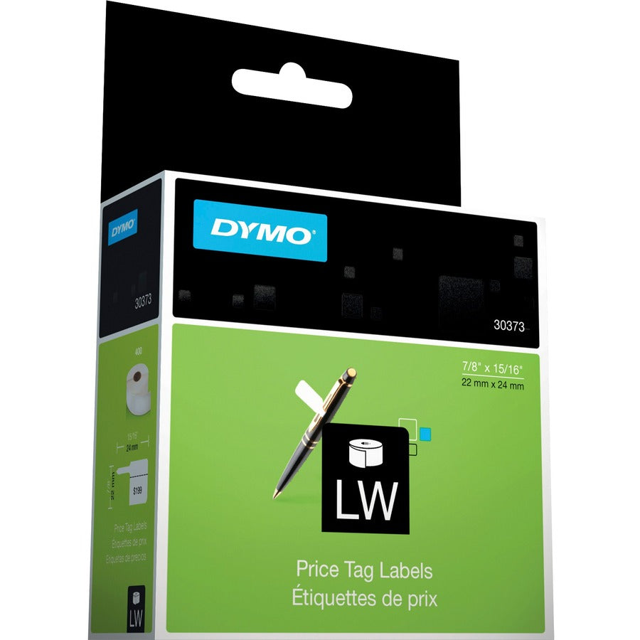 7/8" Width x 2" Length - Permanent Adhesive - Direct Thermal - White - 400 / Roll