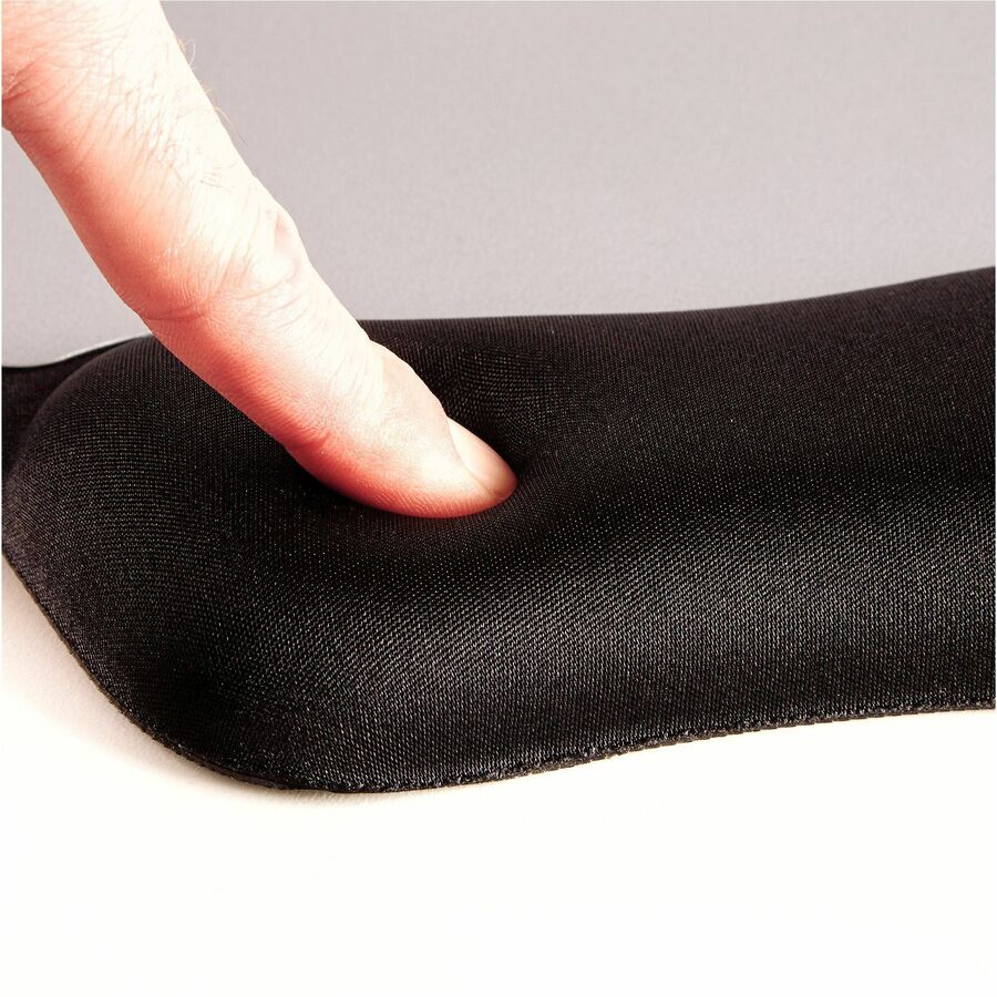 Fellowes Memory Foam Mouse Pad/Wrist Rest - Silver Streak - 1" Height x 7.94" Width x 9.25" Depth - Silver - Memory Foam - Wear Resistant, Tear Resistant, Skid Proof - 1 Each