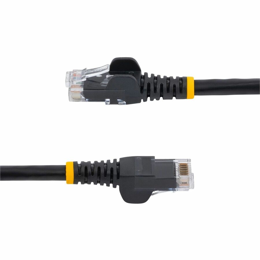 StarTech.com Cat. 6 Patch Cable, 7 ft, RJ-45 Male/Male, 24 AWG, Gold Plated, Black, Snagless, 10 Gbit/s, 1 Each