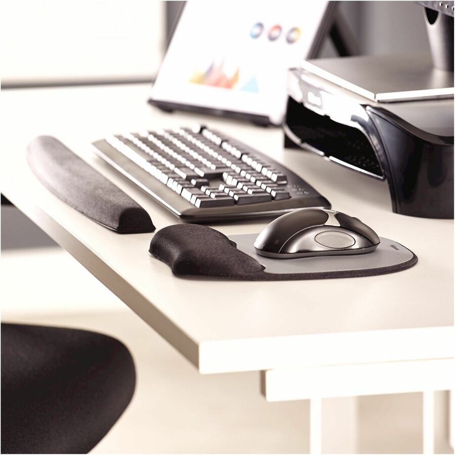 0.94" Height x 19.31" Width x 2.31" Depth - Black - Memory Foam - Wear Resistant, Tear Resistant, Skid Proof - 1 Each