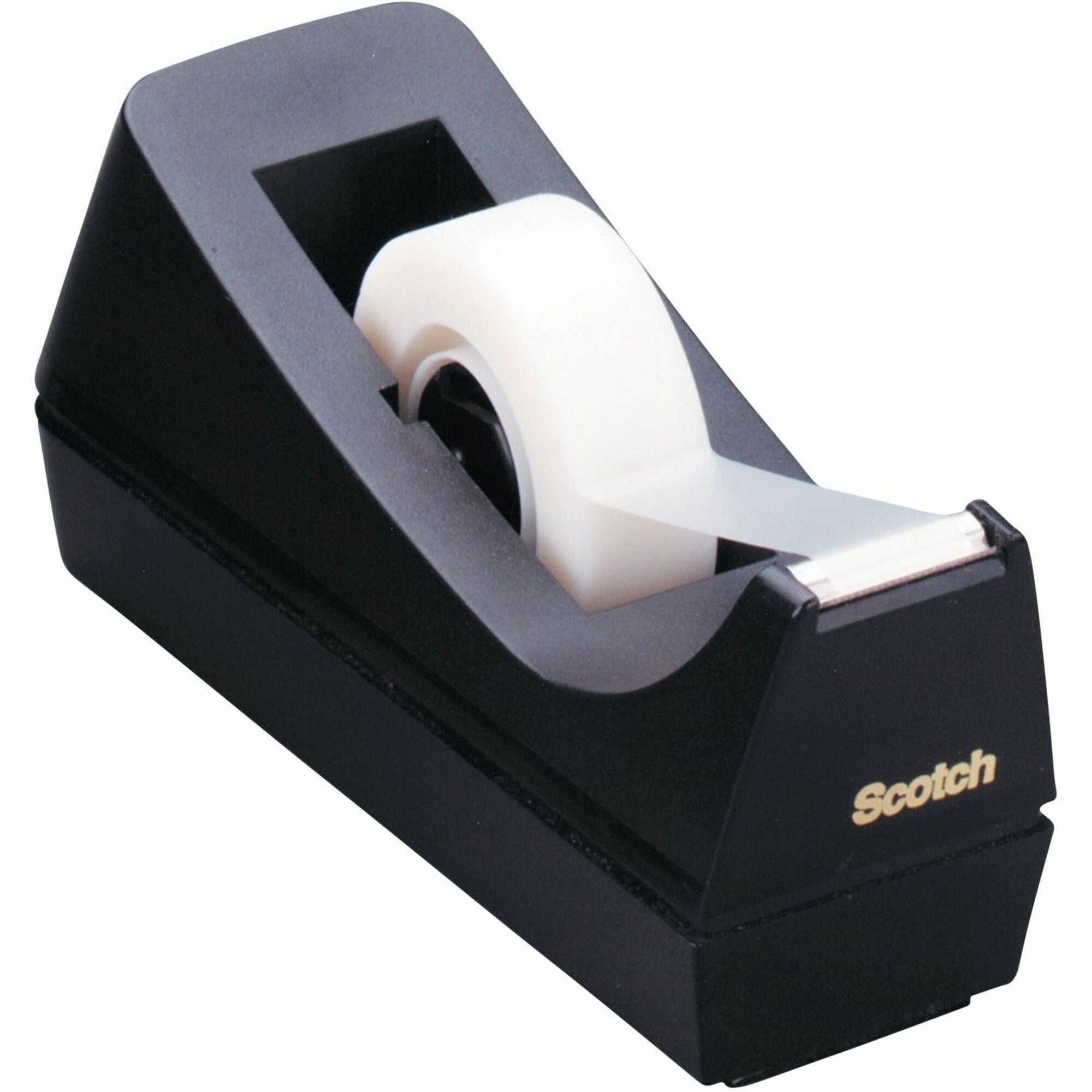 Holds Total 1 Tape(s) - 1" Core - Plastic - Black - 1 Each