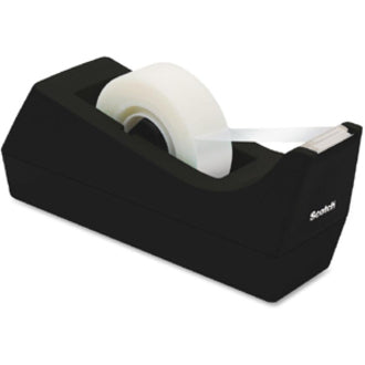 Holds Total 1 Tape(s) - 1" Core - Plastic - Black - 1 Each