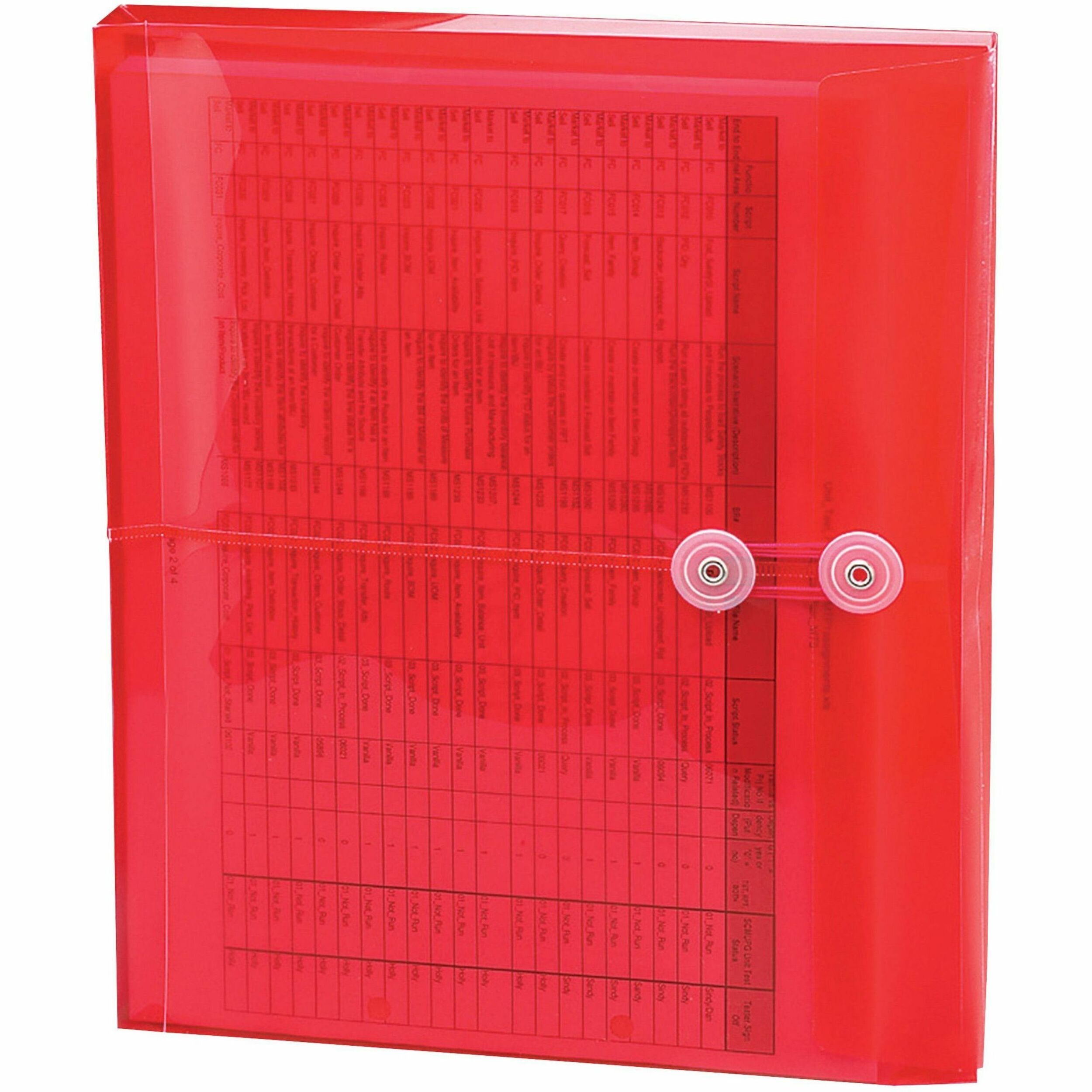 8 1/2" x 11" - 1 1/4" Expansion - Polypropylene - Red - 5 / Pack