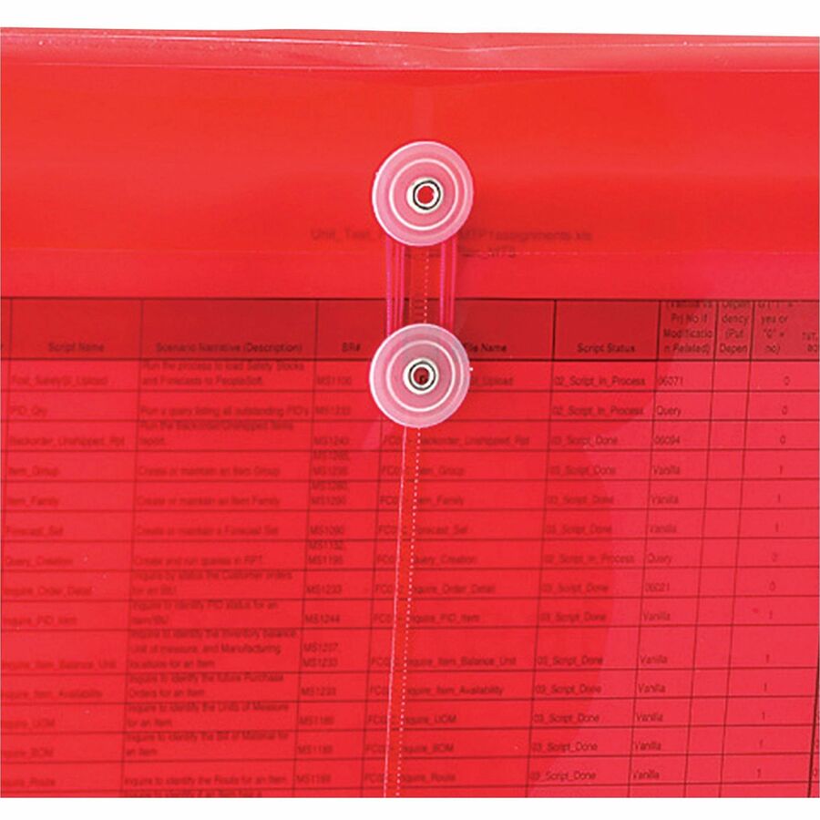 8 1/2" x 11" - 1 1/4" Expansion - Polypropylene - Red - 5 / Pack