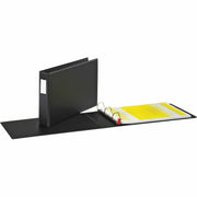 Cardinal Premier EasyOpen Locking Slant-D Tabloid Binder, 2" Capacity, 11" x 17" Sheet Size, 525 Sheet Capacity, 1 1/2" Spine, 3 D-Rings, Inside Pockets, Black, Vinyl, Recycled, 1 Each