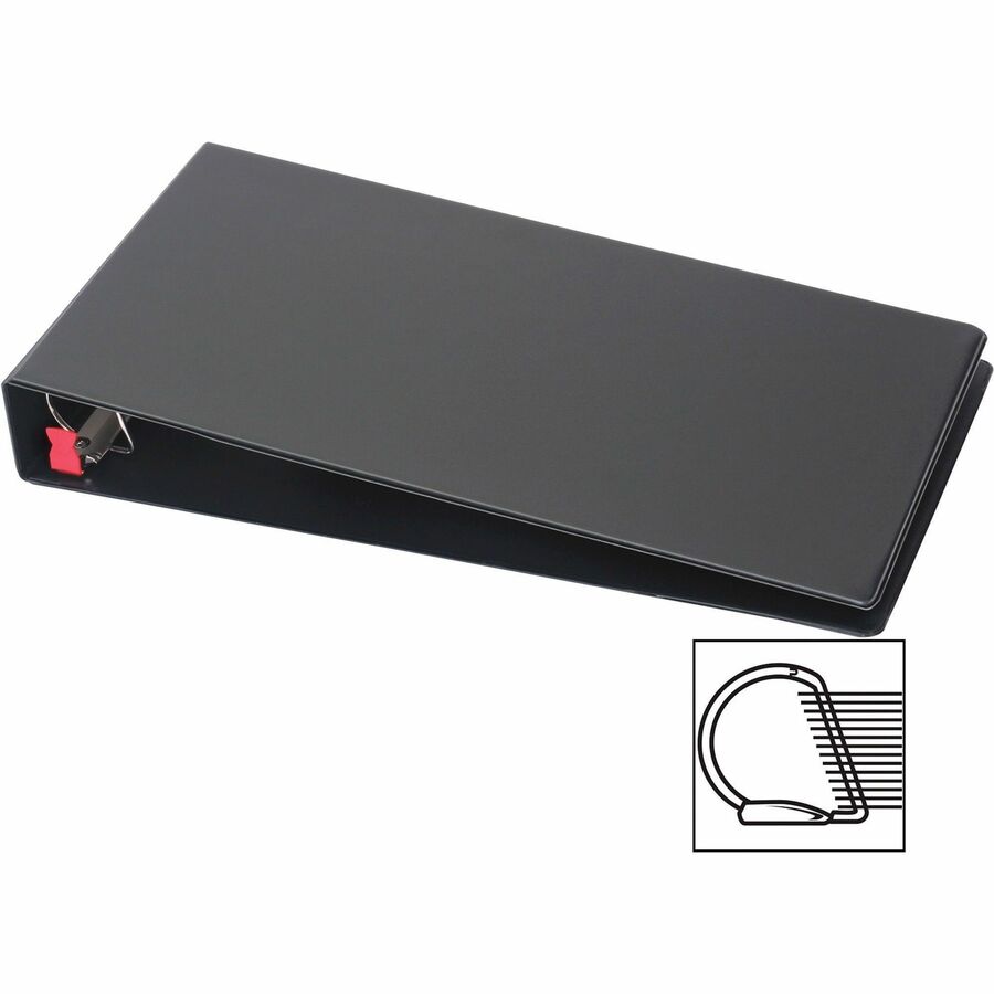 Cardinal Premier EasyOpen Locking Slant-D Tabloid Binder, 2" Capacity, 11" x 17" Sheet Size, 525 Sheet Capacity, 1 1/2" Spine, 3 D-Rings, Inside Pockets, Black, Vinyl, Recycled, 1 Each