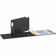 Cardinal Premier EasyOpen Locking Slant-D Tabloid Binder, 3" Capacity, 11" x 17" Sheets, 675 Sheet Capacity, 1 1/2" Spine, 3 D-Rings, Inside Pockets, Vinyl, Black, Recycled, 1 Each