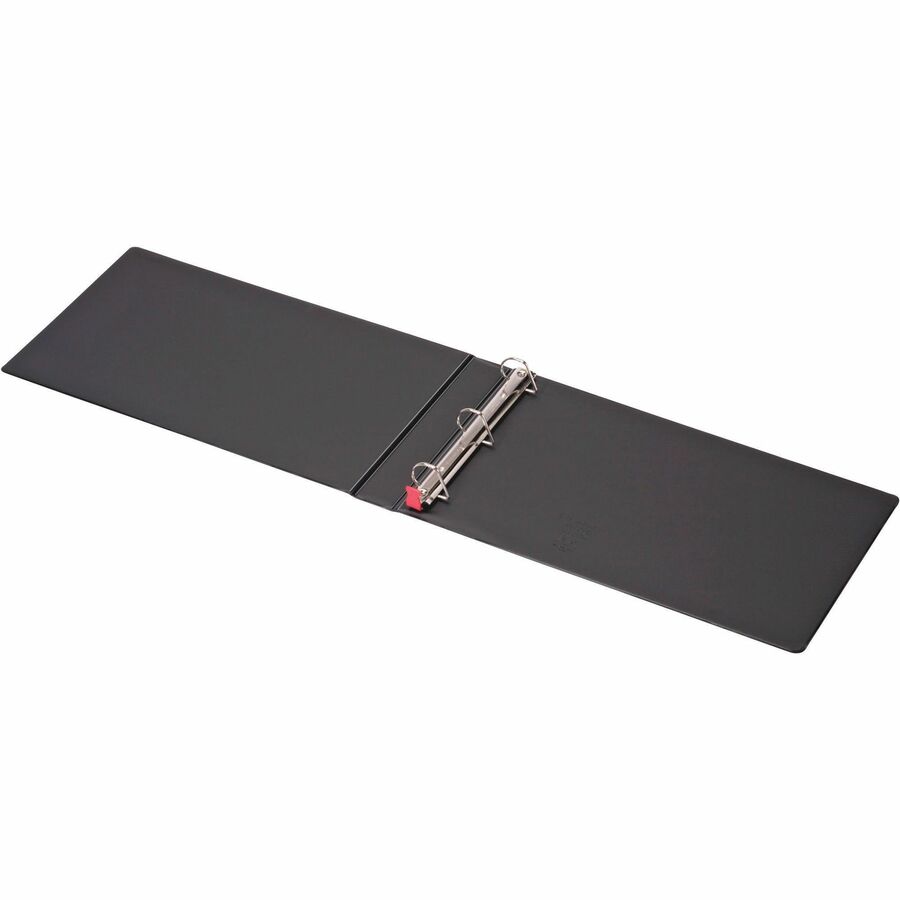 Cardinal Premier EasyOpen Locking Slant-D Tabloid Binder, 1-1/2" Capacity, 11" x 17" Sheet Size, 350 Sheet Capacity, 3 D-Rings, Inside Pockets, Black, Vinyl, Recycled, 1 Each