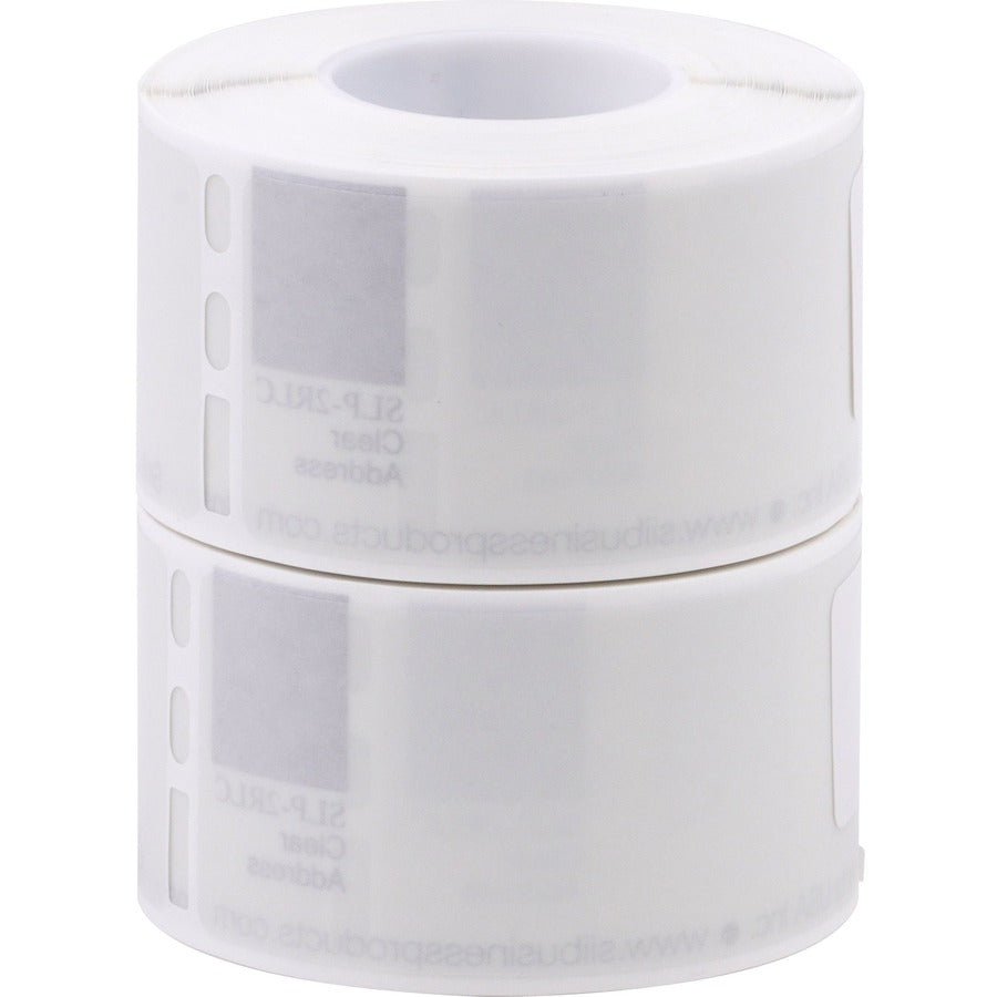 3 1/2" Widthss x 1 1/10" Length - Rectangle - Clear - 130 / Roll - 130/Roll - 2 / Box