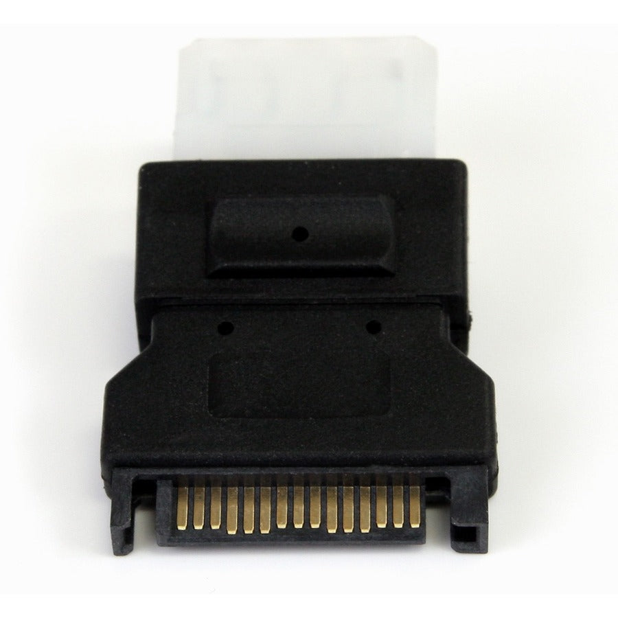 StarTech.com Power Cable Adapter - 1 x 15-pin SATA Male - 1 x 4-pin LP4 Power Female - Black - 1 Each