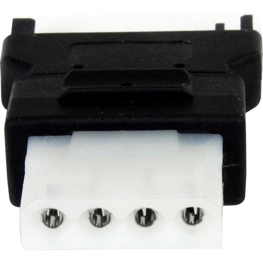 StarTech.com Power Cable Adapter - 1 x 15-pin SATA Male - 1 x 4-pin LP4 Power Female - Black - 1 Each