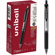 0.7 mm Medium Pen Point - Refillable - Retractable - Black Ink - Gel-based - 1 Dozen