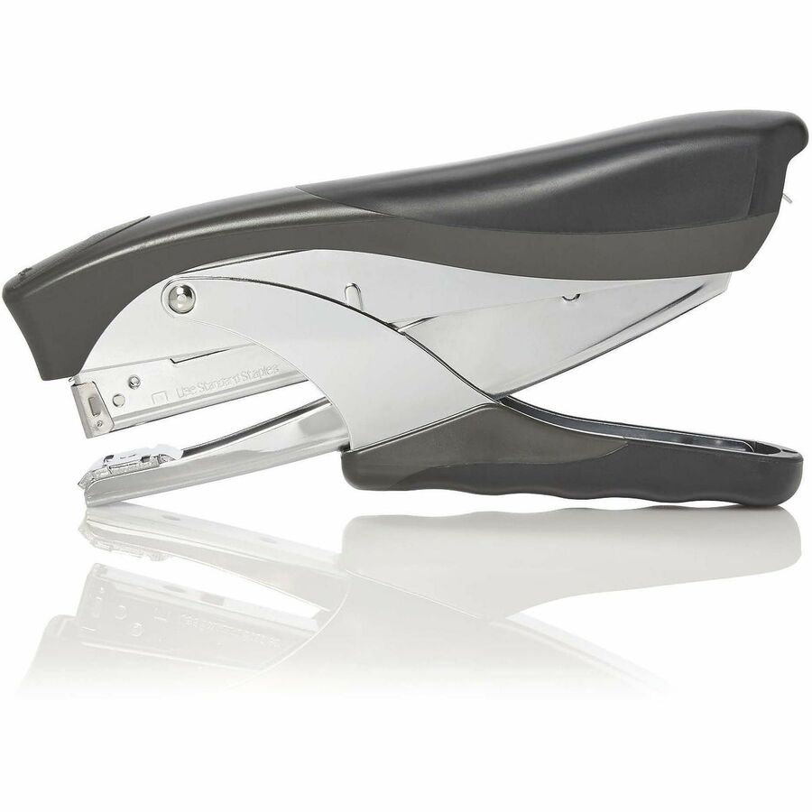 Staples Upto 20 Sheet of 20lb Paper - Holds Upto 210 Staple - Full Strip - Staple Size: 0.25" - Top Loading - Black - Metal - 1 Each
