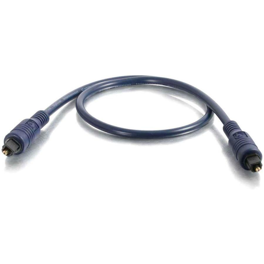 C2G Velocity Optical Digital Cable - 6.56 ft Fiber Optic Data Transfer Cable - First End: 1 - Second End: 1 x Toslink Digital Audio - Blue - 1 Each