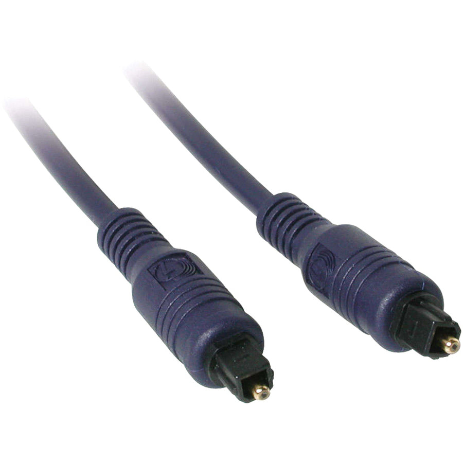 C2G Velocity Optical Digital Cable - 3.30 ft Fiber Optic Data Transfer Cable - First End: 1 x Toslink Digital Audio - Male - Second End: 1 x Toslink Digital Audio - Male - Blue - 1 Each