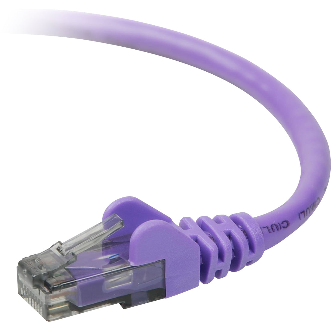 Belkin RJ45 Category 6 Snagless Patch Cable - 50 ft Category 6 Network Cable - First End: 1 x RJ-45 - Male - Second End: 1 x RJ-45 - Male - Patch Cable - Purple - 1 Each