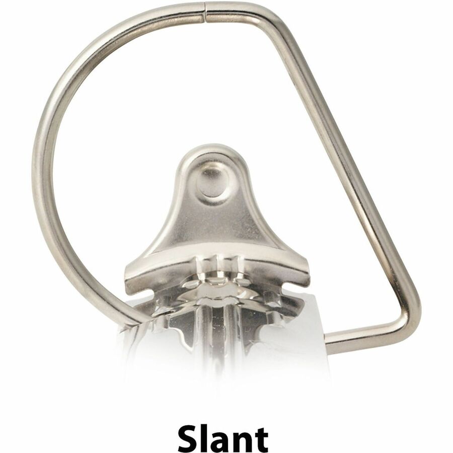 1/2" Binder Capacity - Letter - 8 1/2" x 11" Sheet Size - 135 Sheet Capacity - 135 Ring(s) - Fastener(s): Slant Ring - Pocket(s): 2 - Vinyl - Adhesive, Business Card Holder, Gap-free Ring, Heavy Duty, Pocket, Recyclable - 1 Each