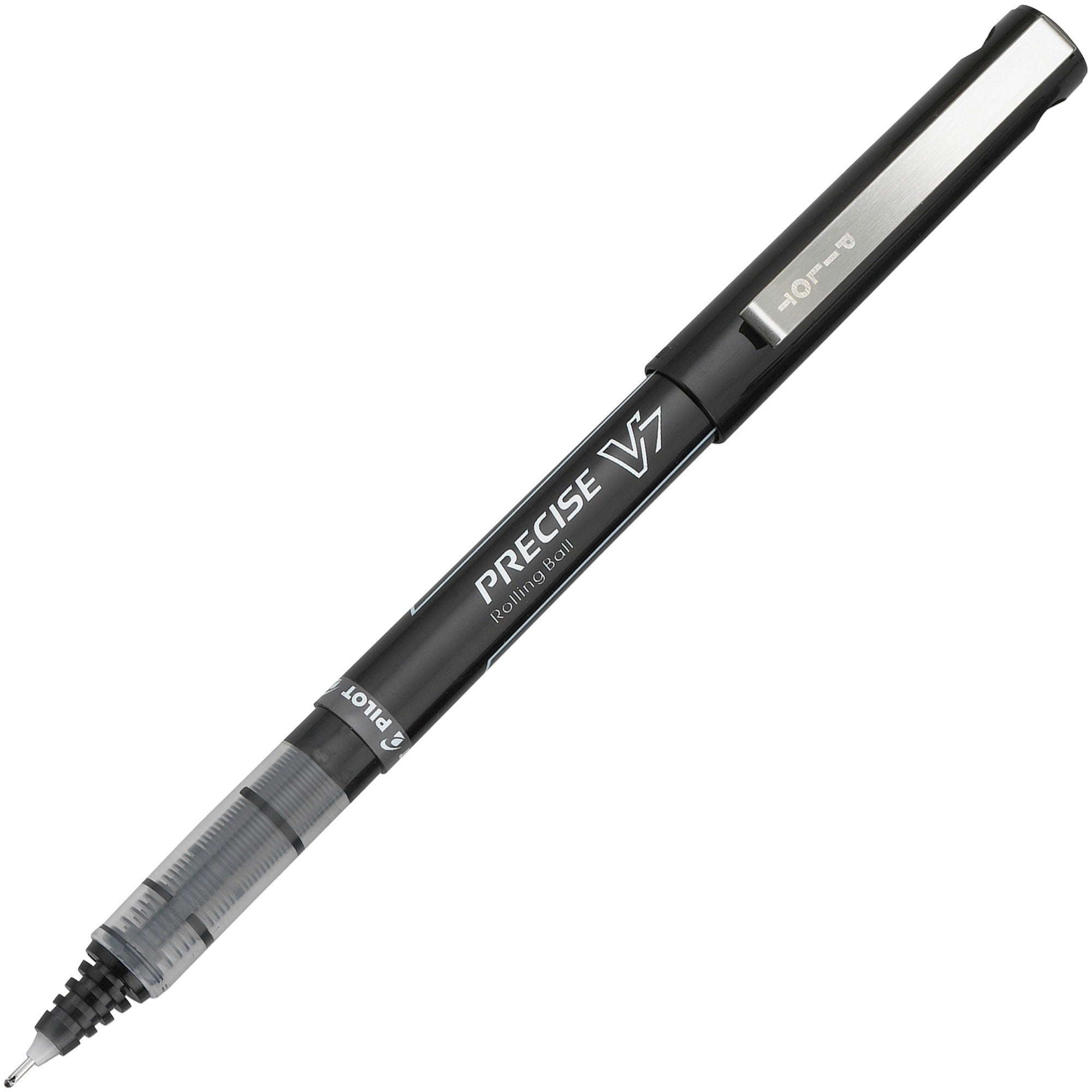 0.7 mm Fine Pen Point - Black Ink - Clear Barrel - 1 Dozen