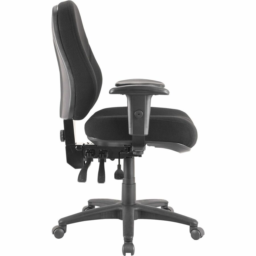 Lorell Bailey High-Back Multi-Task Chair - Black Seat Color - Acrylic Seat Material - Black Frame Color - 1 Each