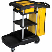 4 Casters - 4" , 8" Caster Size - Plastic, Aluminum - 21.75" Width x 49.75" Depth x 38.30" Height - Black - 1 Each