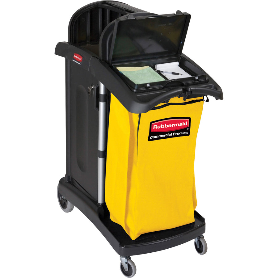 4 Casters - 4" , 8" Caster Size - Plastic, Aluminum - 21.75" Width x 49.75" Depth x 38.30" Height - Black - 1 Each