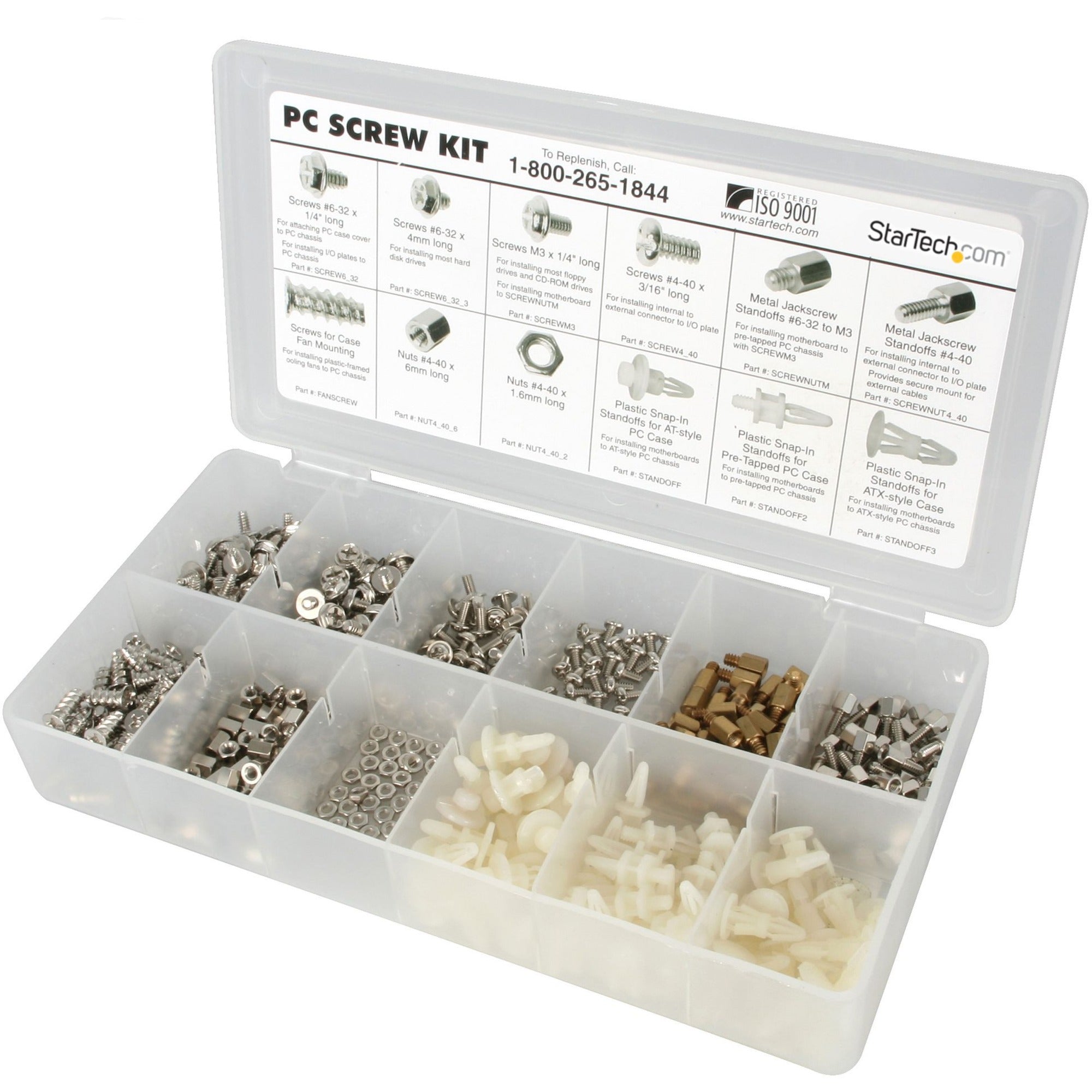 StarTech.com PC Screw Kit - Screw Nuts and Standoffs