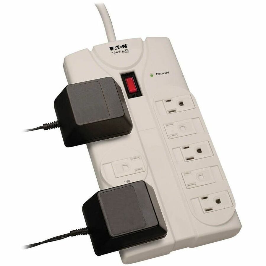 Light Gray - NEMA 5-15P - 8 x NEMA 5-15R - 1800 VA - 1440 J - 120 V AC Input - 120 V AC Output - 25 ft