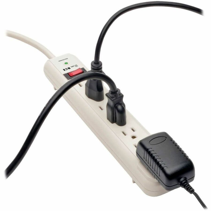 Gray - NEMA 5-15P - 7 x NEMA 5-15R - 1800 VA - 1080 J - 120 V AC Input - 120 V AC Output - 25 ft