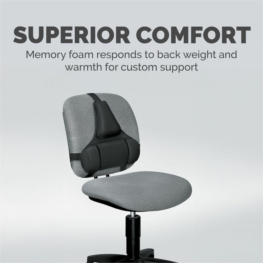 Strap Mount - Black - Fabric, Memory Foam - 1 Each