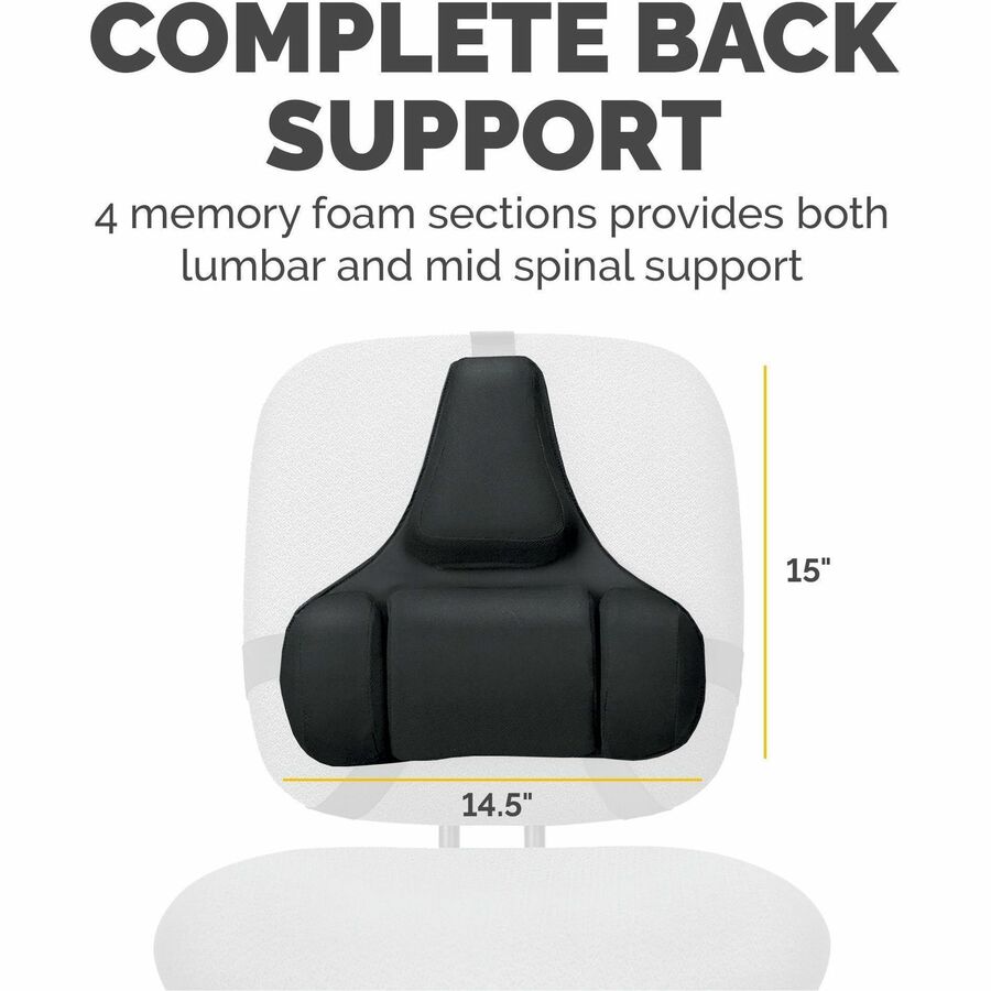 Strap Mount - Black - Fabric, Memory Foam - 1 Each