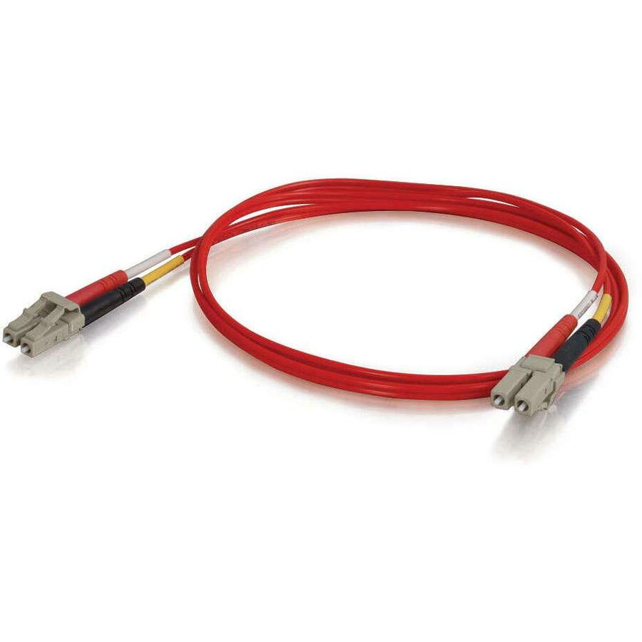 C2G Fiber Optic Duplex Patch Cable - 9.84 ft Fiber Optic Network Cable - First End: 2 x LC - Male - Second End: 2 x LC - Male - Patch Cable - 50/125 &micro;m - Red - 1 Each
