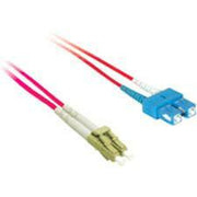 C2G Fiber Optic Duplex Patch Cable - 6.56 ft Fiber Optic Network Cable - First End: 2 x LC - Male - Second End: 2 x SC Network - Male - Patch Cable - 50/125 &micro;m - Red - 1 Each