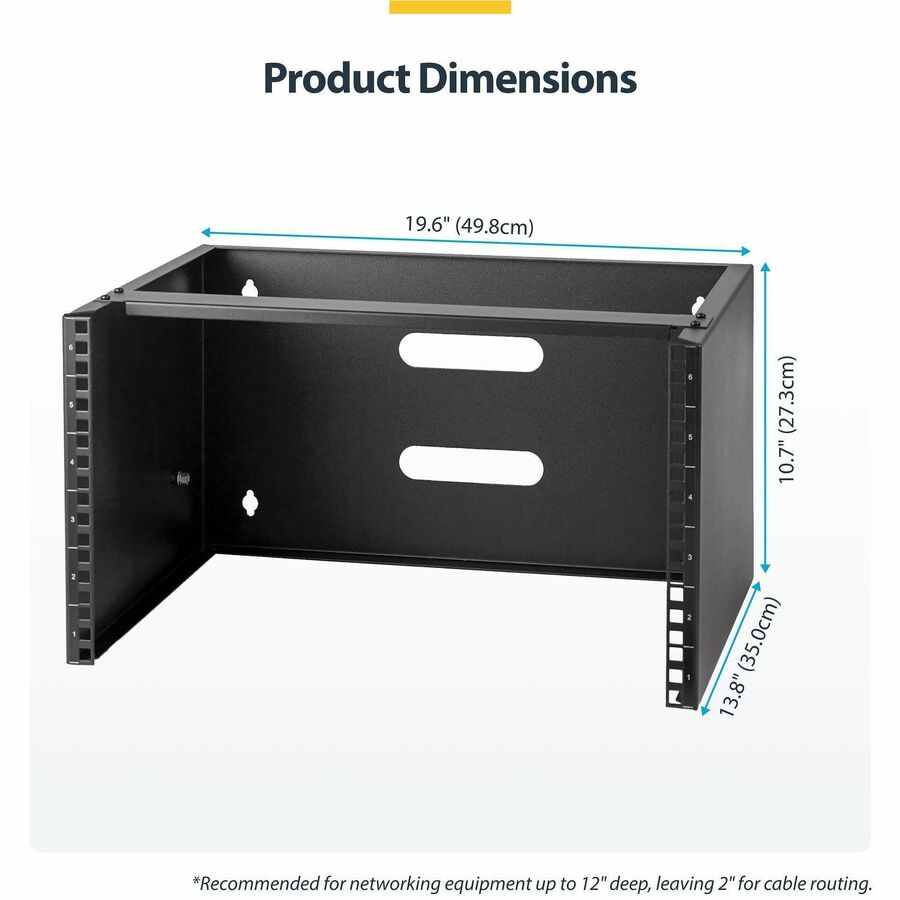 StarTech.com 6U Wall-Mounting Bracket for Patch Panel - 13.78 in. Deep