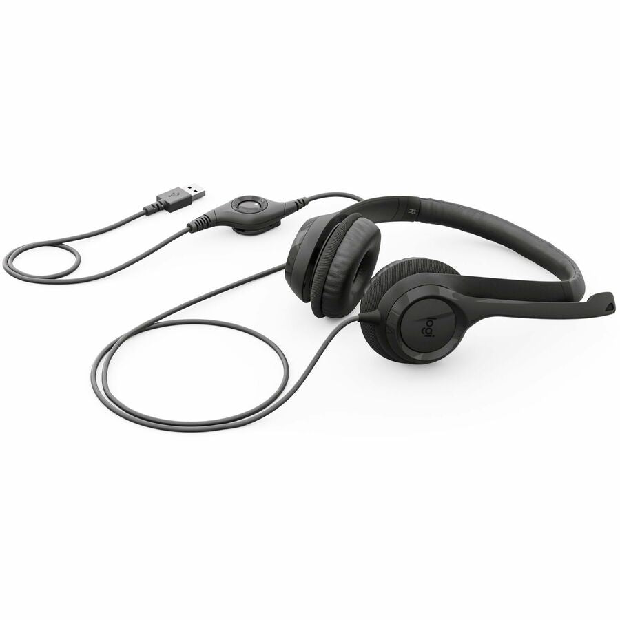 Stereo - USB - Wired - 20 Hz to 20 kHz - Over-the-head - Binaural - Circumaural - 8 ft Cable - Noise Cancelling Microphone - Black, Silver