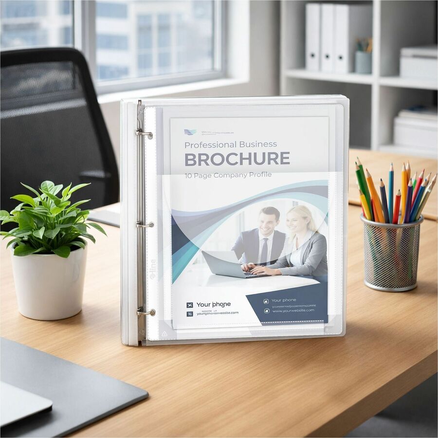 200 x Sheet Capacity - For Letter 8 1/2" x 11" Sheet - Clear - Vinyl - 10 / Pack