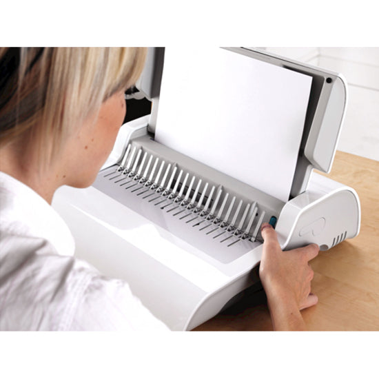 CombBind - 300 Sheet(s) Bind - 20 Punch - 5.1" Height x 16.9" Width x 15.4" Depth - White, Black