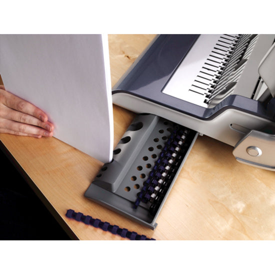 CombBind - 500 Sheet(s) Bind - 25 Punch - 5.1" Height x 16.9" Width x 15.4" Depth - Metallic Silver, Black