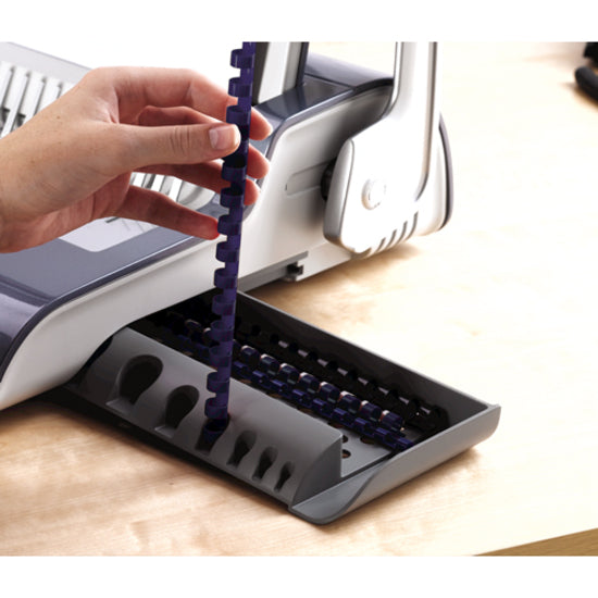 CombBind - 500 Sheet(s) Bind - 25 Punch - 5.1" Height x 16.9" Width x 15.4" Depth - Metallic Silver, Black
