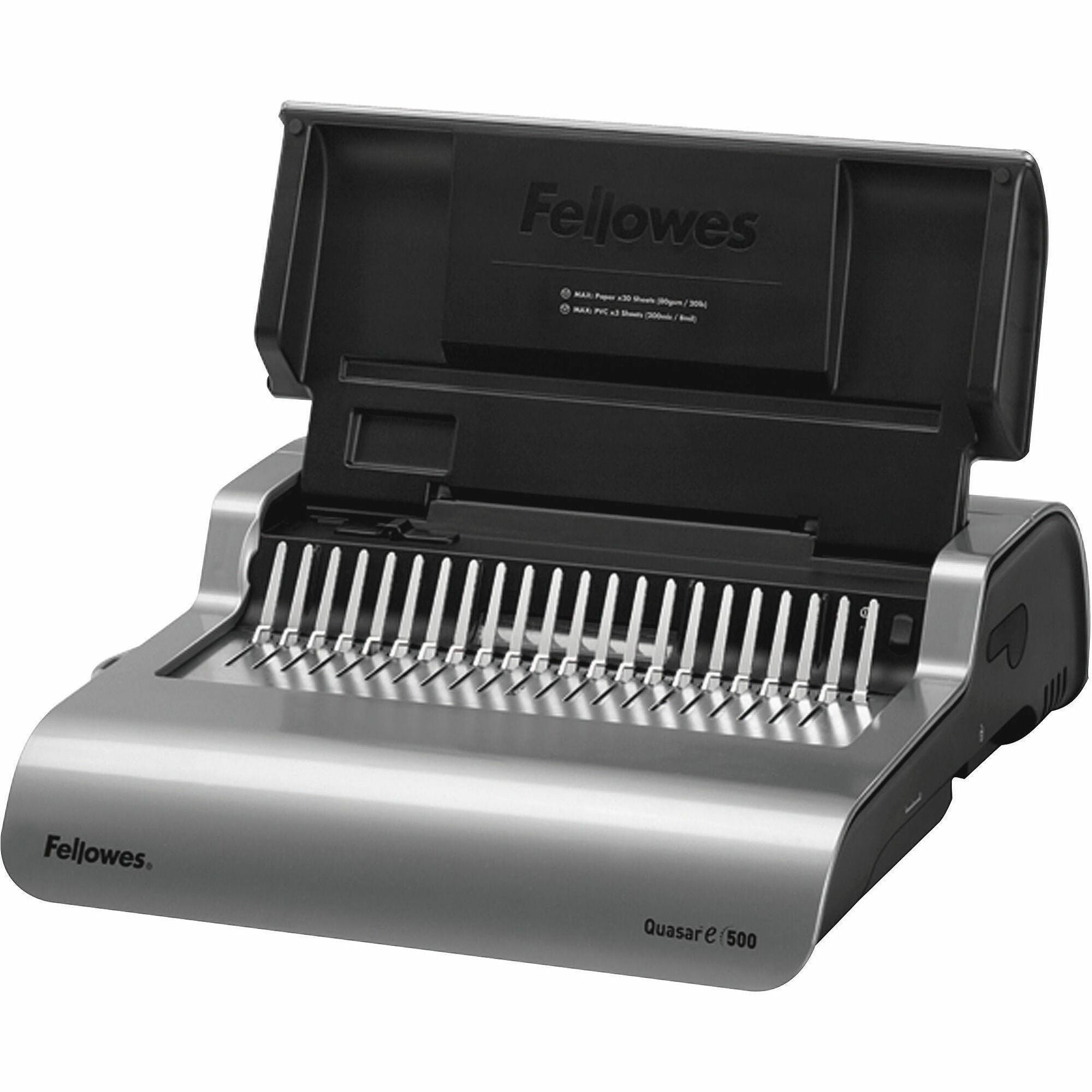 CombBind - 500 Sheet(s) Bind - 25 Punch - 5.1" Height x 16.9" Width x 15.4" Depth - Metallic Silver, Black