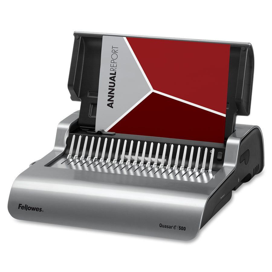 CombBind - 500 Sheet(s) Bind - 28 Punch - Letter - 6.5" Height x 19.6" Width x 17.8" Depth - Metallic Silver, Black
