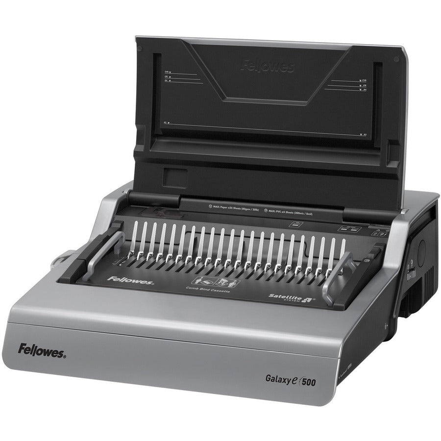 CombBind - 500 Sheet(s) Bind - 28 Punch - Letter - 6.5" Height x 19.6" Width x 17.8" Depth - Metallic Silver, Black