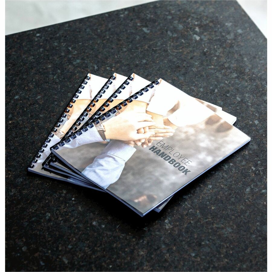 0.7" Height x 10.8" Width x 0.7" Depth - 0.75" Maximum Capacity - 150 x Sheet Capacity - For Letter 8 1/2" x 11" Sheet - 19 x Rings - Round - Black - Plastic - 1 Pack