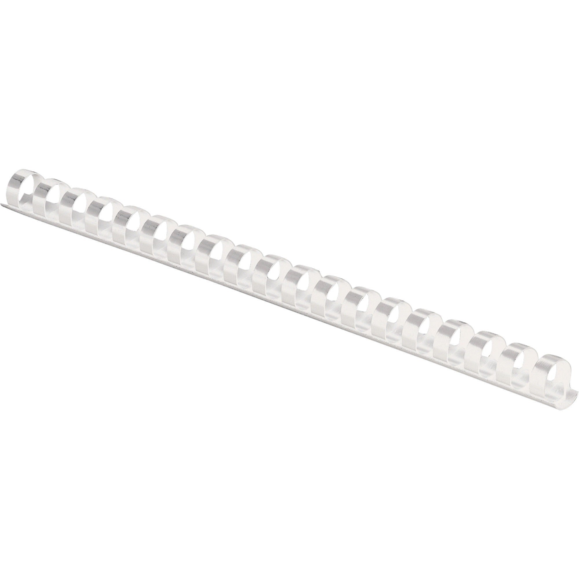 Fellowes 19-ring Plastic Comb Binding - 0.5" Height x 10.8" Width x 0.5" Depth - 0.50" Maximum Capacity - 90 x Sheet Capacity - For Letter 8 1/2" x 11" Sheet - White - Plastic - 100 / Pack