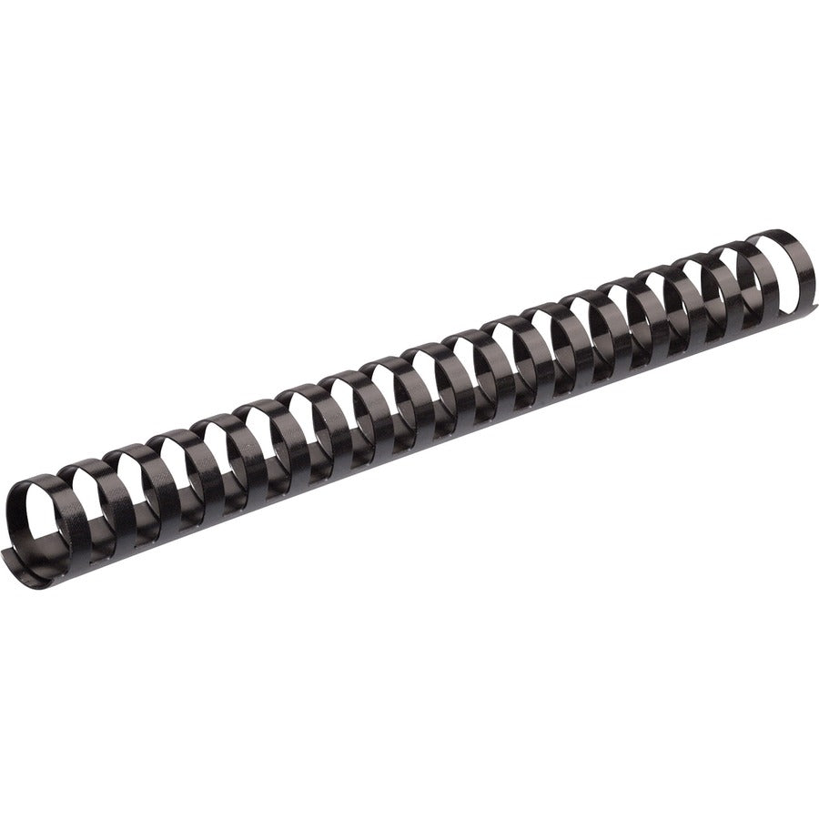 Fellowes Plastic Binding Combs - 1" Height x 11" Width x 1" Depth - 1" Maximum Capacity - 200 x Sheet Capacity - For Letter 8 1/2" x 11" Sheet - Round - Black - Plastic - 10 / Pack