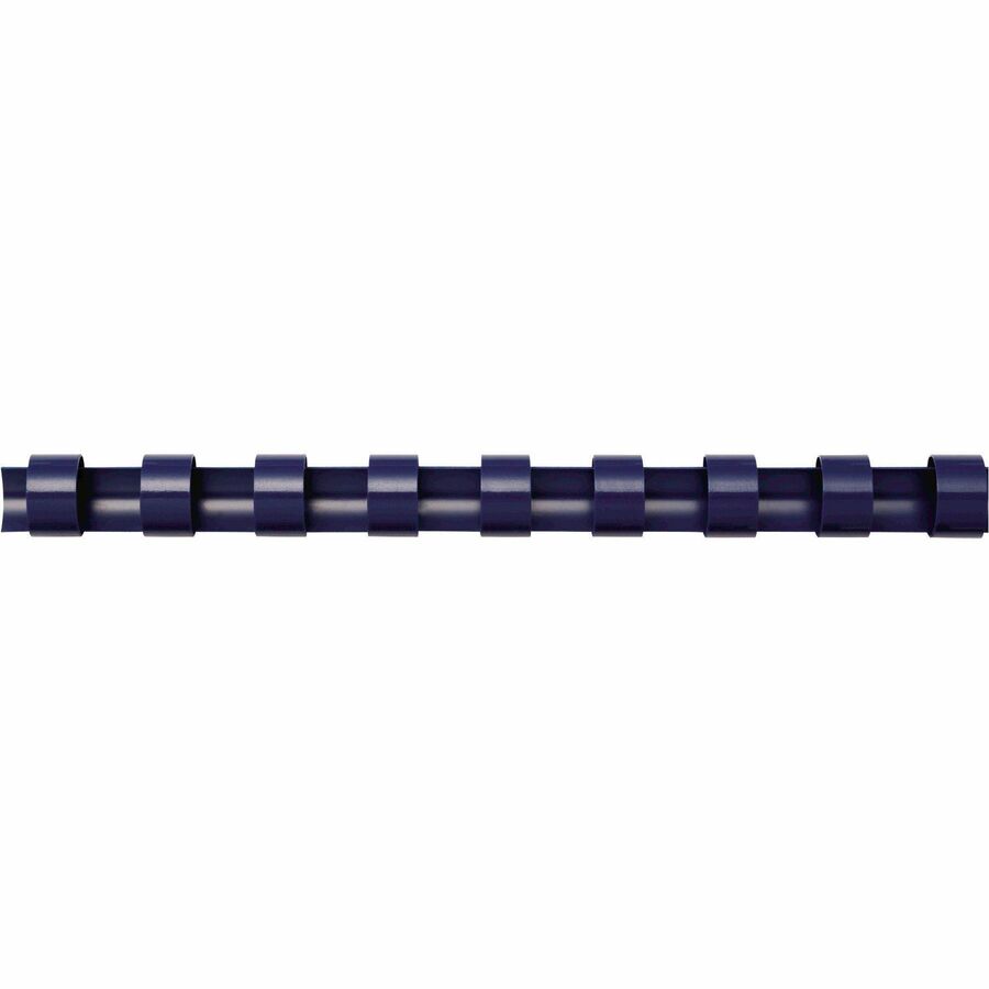 0.4" Height - 0.37" Maximum Capacity - 55 x Sheet Capacity - For Letter 8 1/2" x 11" Sheet - Navy - Plastic, Polyvinyl Chloride (PVC) - 100 / Pack